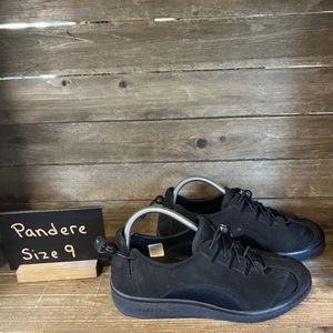 Womens Pandere Barista Nueropathy Black Nubuck Orthopedic‎ Shoes Sneakers Size 9